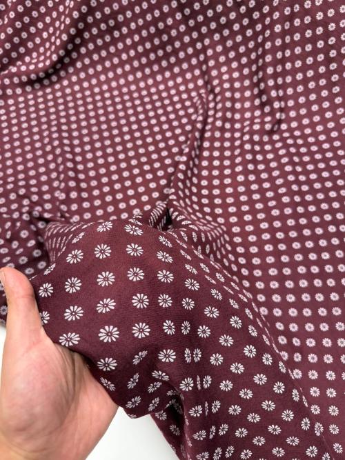 ÇİFT KAT DESENLİ MÜSLİN - BORDO