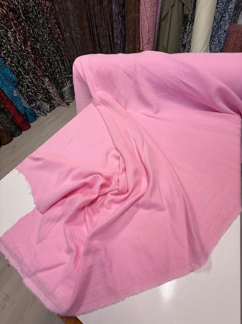 ÇİFT KAT % 100 PAMUK MÜSLİN - PEMBE